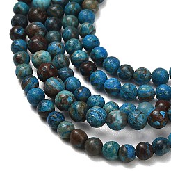 Perline Chrysocolla naturale fili&nbsp;G-C289-B02-4mm