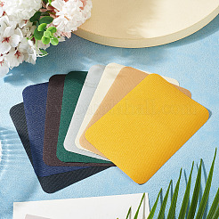 24 toppa adesiva rettangolare in poliestere a 8 colori per gomito&nbsp;DIY-TA0016-06