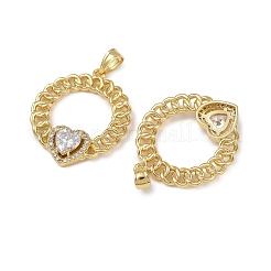 Латунные микро проложить кубического циркония подвески&nbsp;KK-I358-068G-05