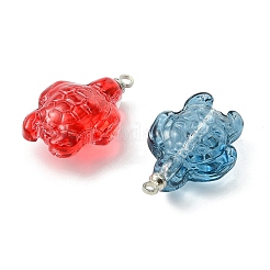 Sprühlackierte Anhänger aus transparentem Glas&nbsp;PALLOY-JF05405