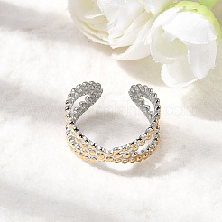 Регулируемые манжеты из нержавеющей стали 304 для женщин RJEW-B150-01GP-10