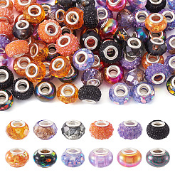72 Stück 12 Farben Halloween-Thema UV-Beschichtung Harz europäischen Perlen&nbsp;RESI-TA0004-87