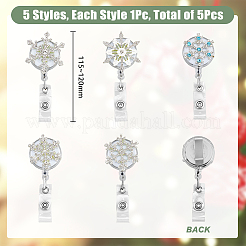 1 комплект значков в виде снежинок AJEW-FH0003-69