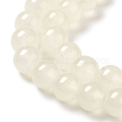 Hilos de cuentas redondas de vidrio imitación jade con pintura para hornear&nbsp;X1-DGLA-Q021-8mm-01