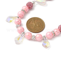 Ремни для сумки с акриловыми бисером в форме сердца AJEW-BA00109