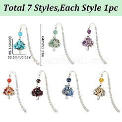 7 segnalibro con gancio in lega in stile tibetano a 7 pezzi&nbsp;AJEW-HY0001-72