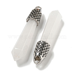 Кулон из натурального кварца с кристаллами&nbsp;G-F766-02AS-08