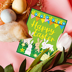 Ostern Thema Kohlenstoffstahl Stanzformen Schablonen&nbsp;DIY-WH0309-3445