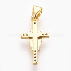 Латунные микро проложить кубического циркония подвески ZIRC-E153-28G-NR