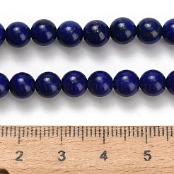 Нитки бусины из натурального ляписа-лазури G-H329-C01-6mm