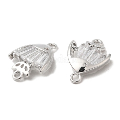 Подвески из латуни и прозрачного стекла KK-F860-76P