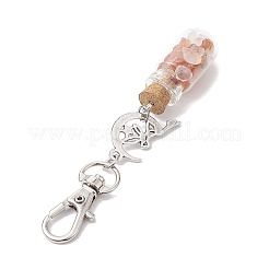 Стеклянная бутылка желаний с крошкой драгоценного камня внутри подвесных украшений HJEW-JM01991