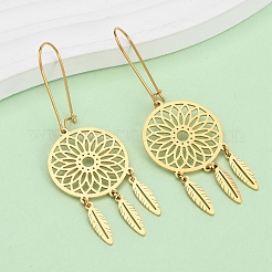 Серьги-кольца из нержавеющей стали 304&nbsp;EJEW-F393-21G