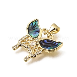 Pendentifs en laiton zircon cubique transparent&nbsp;CU-CBAF50C-02A-G