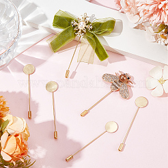 60 шт. латунные значки с круглым лотком KK-SC0005-02