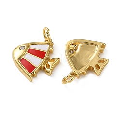 Латунные микропаве прозрачные подвески с фианитом&nbsp;KK-D221-25G