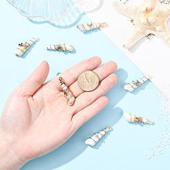 24 шт. 2-х цветные подвески из меди&nbsp;FIND-SC0020-01