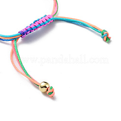 Круглый браслет из латуни и граненого стекла&nbsp;BJEW-C052-06