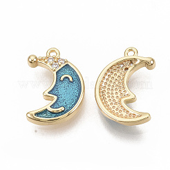 Латунные микропаве прозрачные кубические циркониевые подвески KK-T051-12G-NF