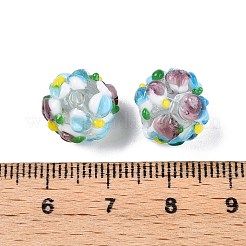 Двухцветные бусины лэмпворк ручной работы LAMP-T022-01A-05