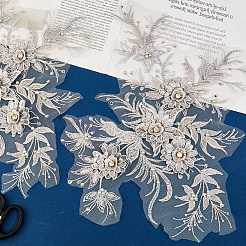 Полиэстер акрил стразы аппликация вышивка АБС пайетки FIND-WH20019-165A-01