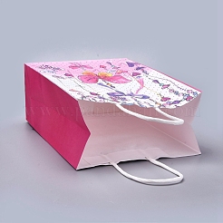 Sacs-cadeaux en papier à motif papillon avec poignées&nbsp;DIY-I030-03C-03