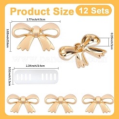 12 Stück dekorative Schnallen aus Bowknot-Legierung&nbsp;FIND-CP0003-69