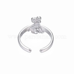 Не тускнеющая нержавеющая сталь 304 с 12 созвездием/знаком зодиака открытое кольцо-манжета для женщин RJEW-S405-156P