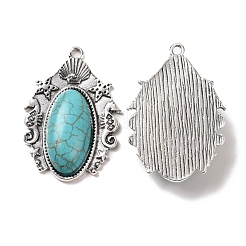 Синтетические бирюзовые подвески&nbsp;LS-X-PALLOY-K001-043