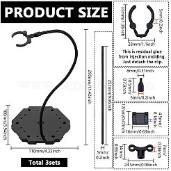Пластиковые держатели для демонстрации фигурок из цинкового сплава с шестигранным основанием&nbsp;ODIS-WH0038-219B