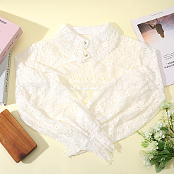 Съемные хлопчатобумажные женские накладные воротники&nbsp;AJEW-WH0554-30B