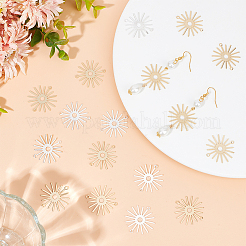 40 шт. 2-х цветные латунные соединительные подвески&nbsp;KK-BBC0011-63