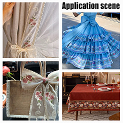 15 ярд полиэстеровой сетчатой ленты для вышивки цветов&nbsp;SRIB-GA0001-11A