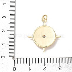 Pendentifs en laiton zircon cubique transparent&nbsp;KK-D289-18G
