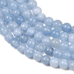 Naturales teñidos abalorios de jade blanco hebras&nbsp;GG-CBAEB22-B01-6mm-01