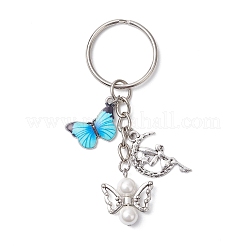 5шт. брелки из ракушки из железного сплава с жемчугом&nbsp;KEYC-JKC01228