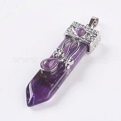 Природный аметист большие кулоны G-G718-A18