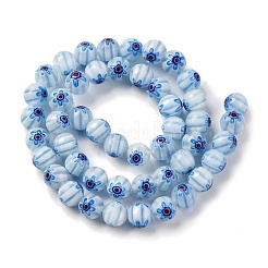 Ручной работы millefiori стеклянные бусины нитки LAMP-G164-05L