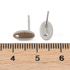 Фурнитура для сережек-гвоздиков из нержавеющей стали 304 STAS-Q353-02P