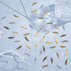 120 шт. 4-х цветные подвески-крылышки из сплава в тибетском стиле TIBEP-DC0001-38