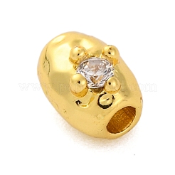 Стойки обшивки латунь микро проложить кубического циркония бусы KK-Z070-30G