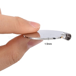 Устойчивые к потускнению материалы для поделок 201 нержавеющая сталь плоские круглые ручная штамповка пустые бирки подвески&nbsp;STAS-O044-125