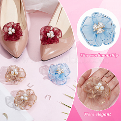 6 Stück Schuhschnallenclips aus Blumenlegierung&nbsp;HJEW-HY00030