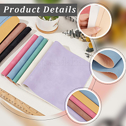 8 pz. 8 colori di tessuto in similpelle smerigliato in PVC&nbsp;DIY-CL0001-72