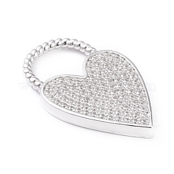 Латунные микропаве прозрачные подвески с фианитом ZIRC-L097-004P