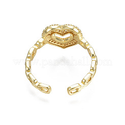 Offener Manschettenring mit Zirkonia-Herz&nbsp;LS-RJEW-N035-110
