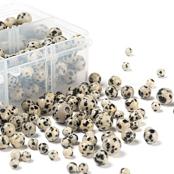 340 Stück 4 Stil natürliche dalmatinische Jaspisperlen&nbsp;G-LS0001-48