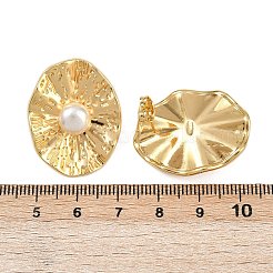 Овальные серьги-гвоздики из латуни EJEW-C152-07B-G