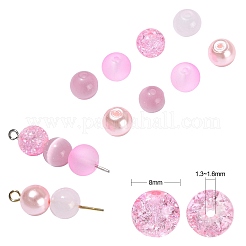 100шт прозрачные матовые стеклянные бусины нити&nbsp;GLAA-CJ0002-07