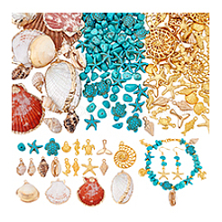 Подвески из ракушек и сплавов&nbsp;FIND-PH0028-34